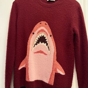 Coach Burgundy Pink Shark Knit Sweater